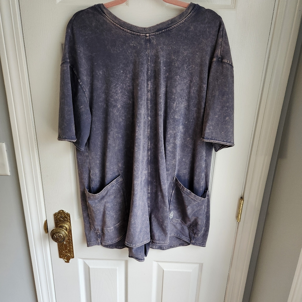 Free People hotshot Tee romper size medium